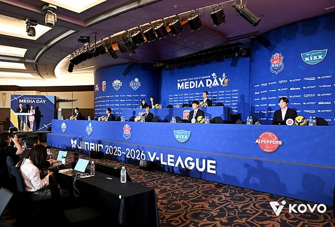 16일 호텔리베라에서 열린 V리그 여자부 미디어데이 행사 전경. 제공 | 한국배구연맹