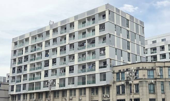 캄보디아 시아누크빌에 있는 범죄 단지로 추정되는 건물 모습. 연합뉴스