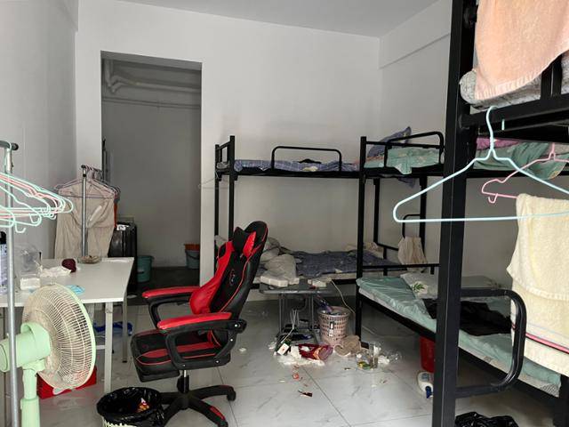 16일 캄보디아 따께우주에 위치한 초대형 범죄 단지 '태자 단지' 내부 모습. 따께우=허경주 특파원