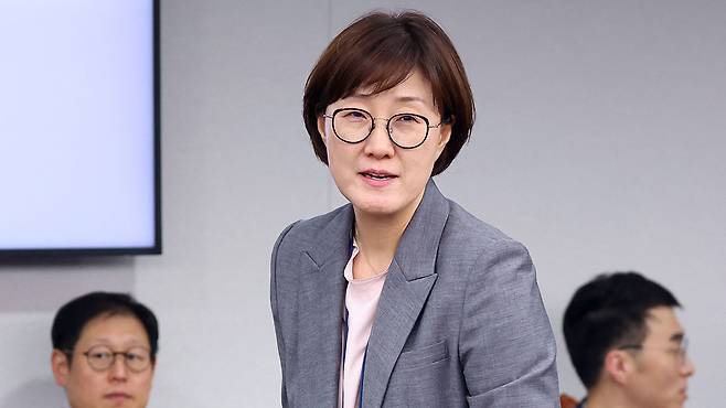 수석보좌관회의 참석한 김현지 제1부속실장 2025.10.2