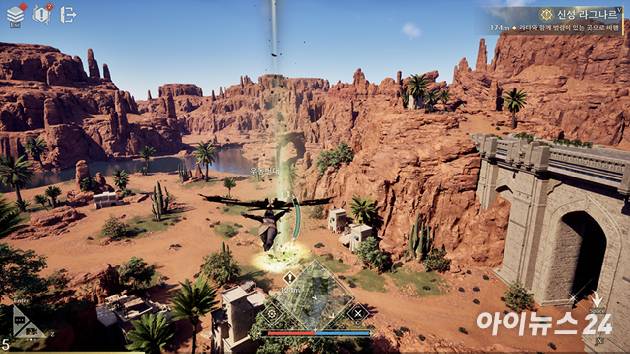 '아키텍트: 랜드 오브 엑자일' 미디어 시연 버전 플레이 화면. [사진=박정민 기자]