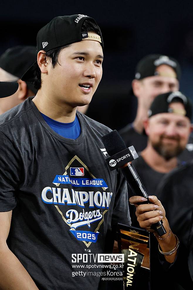 ▲ 인터뷰하는 오타니 쇼헤이.