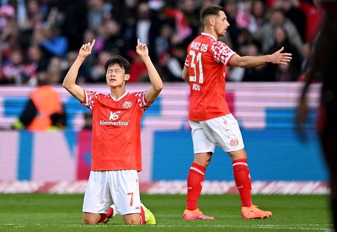 득점 후 세리머니를 하는 이재성. AFP연합뉴스