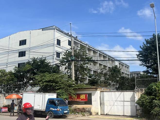 16일 파이낸셜뉴스가 찾은 캄보디아 수도 프놈펜 3대 웬치(범죄단지) 중 하나인 원구단지의 전경. 사진=김준석특파원