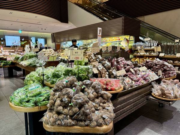 일본 교토 야채 판매점의 모습.