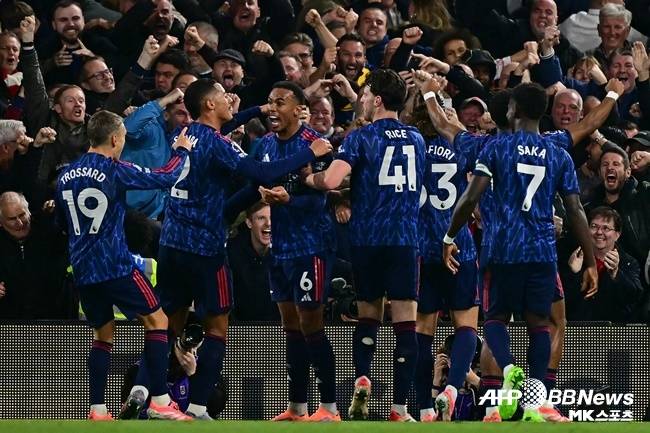 프리미어리그 1위는 아스널. 사진(잉글랜드 런던)=AFPBBNews=News1