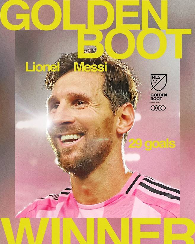 2025 MLS 골든 부츠 주인공 리오넬 메시. MLS 공식 홈페이지