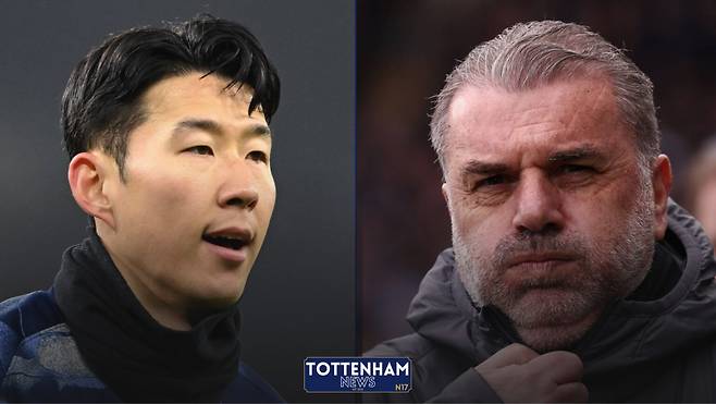 손흥민과 엔제 포스테코글루 토트넘 감독. ‘토트넘 홋스퍼 뉴스’