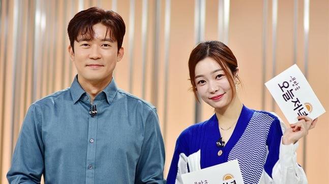 김대호(왼쪽)와 박지민 /사진='생방송 오늘 저녁'