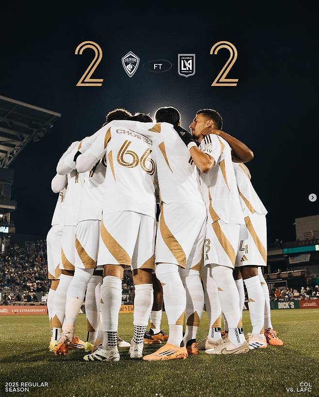 콜로라도와 2-2로 비긴 LAFC [LAFC SNS 캡처. 재판매 및 DB 금지]