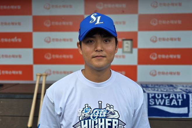 19일 경기 전 만난 삼성 양우현. 대전=윤승재 기자