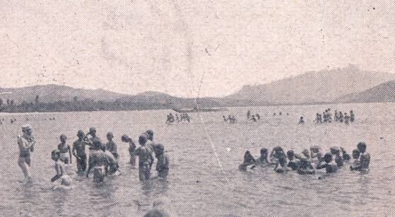 예전엔 한강에서 수영하고 놀았다는 것을 보여주는 1924년 서빙고 수영장의 모습. 서울역사박물관