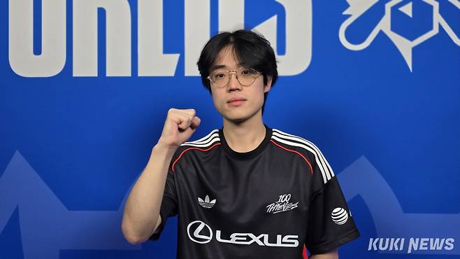 ‘퀴드’ 임현승이 18일 중국 베이징 스마트 e스포츠 센터에서 쿠키뉴스와 인터뷰하고 있다. 김영건 기자