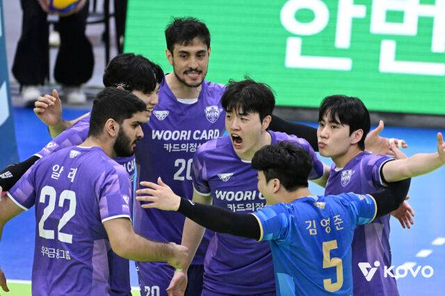 승리를 거둔 우리카드./KOVO