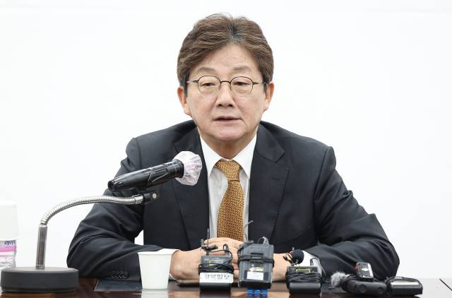 ▲국민의힘 유승민 전 의원이 11일 대구 수성구 국민의힘 대구시당에서 열린 기자 간담회에서 발언하고 있다. ⓒ연합뉴스