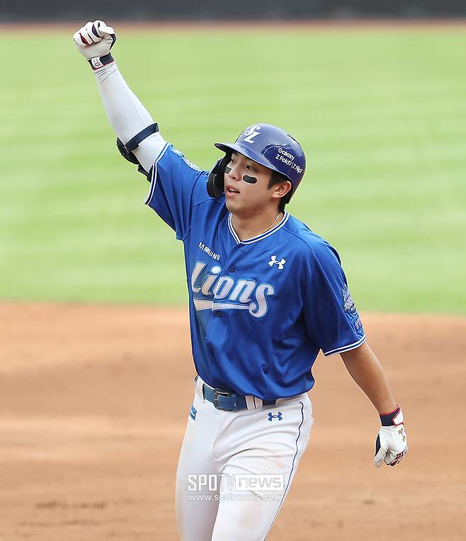 ▲ 2년 연속 포스트시즌에서 인상적인 활약을 보여주고 있는 김영웅 ⓒ곽혜미 기자