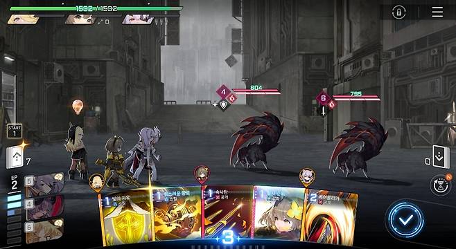 - 전투는 기본적으로 코스트 내에서 카드를 발동하는 방식이다