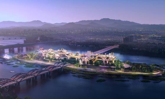 서울 노들 글로벌 예술섬 조성사업 이후 야경 조감도. [사진 서울시]