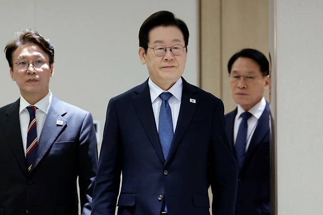 이재명 대통령이 21일 용산 대통령실에서 국무회의에 참석하고 있다. / 사진=대통령실통신사진기자단