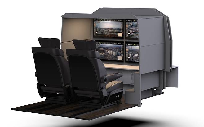 ‘E순찰차’ 내부에 탑재되는 실내 모니터 4대의 모습. [경찰청]