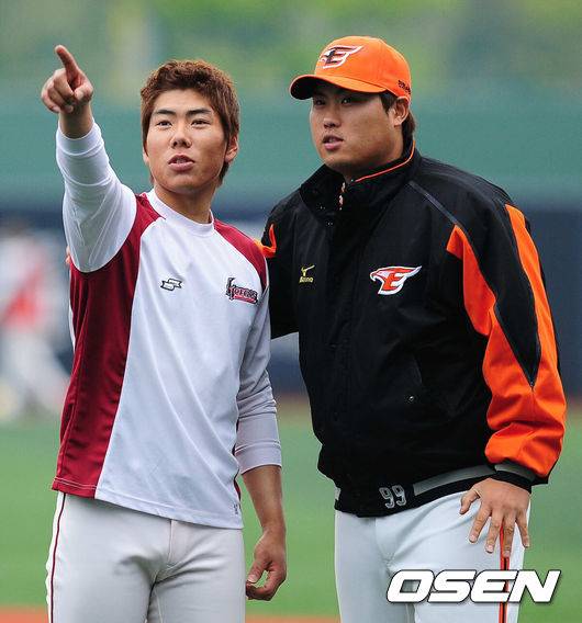 [OSEN=이대선 기자] 넥센 강정호, 한화 류현진. 2011.04.26 /sunday@osen.co.kr