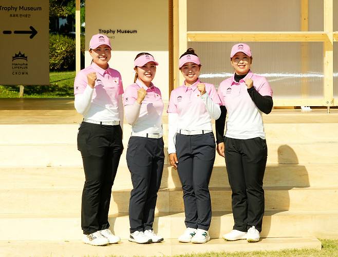 왼쪽부터 다케다 리오, 후루에 아야카, 야마시타 미유, 사이고 마오.(사진=대회조직위 제공)