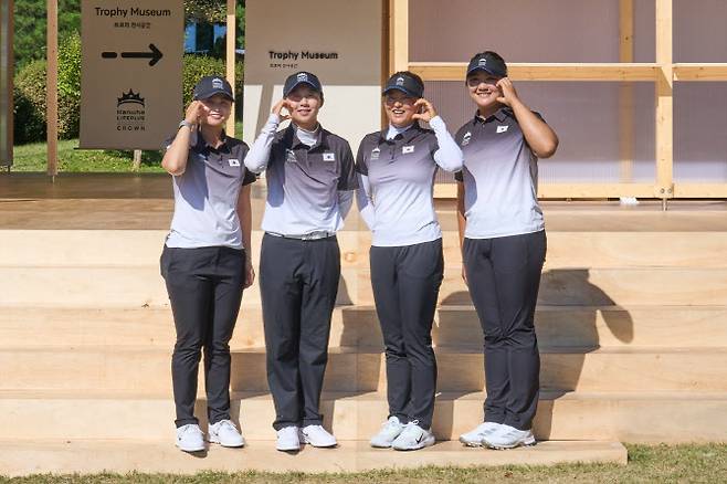 왼쪽부터 최혜진, 김효주, 고진영, 유해란.(사진=대회조직위 제공)