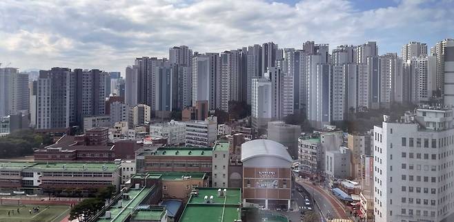 서울 아현동 마포래미안푸르지오 인근. 사진과 기사는 관련 없음. [김호영 기자]