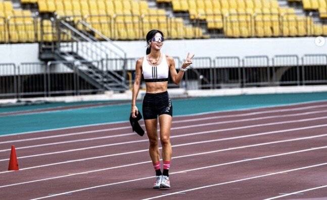 마라톤 선수 한지혜씨. 진태현 인스타그램 캡처