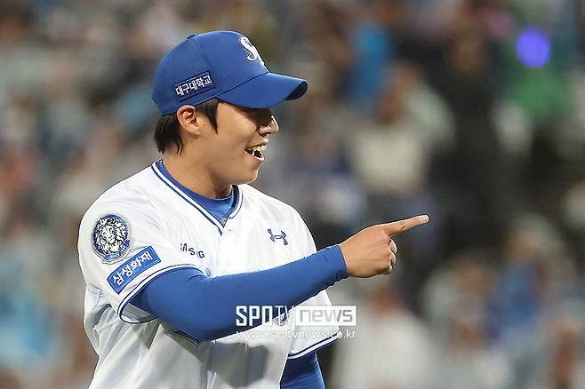 ▲ 삼성의 운명을 짊어지고 선발로 등판하는 원태인 ⓒ곽혜미 기자