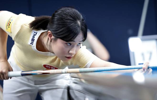 임정숙을 꺾고 LPBA 투어 32강에 합류한 박정현 [PBA 제공. 재판매 및 DB 금지]