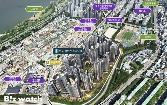 반포 래미안 트리니원 VR 조감도/자료=삼성물산