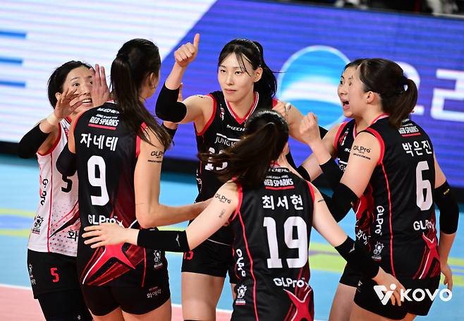 환호하는 정관장 선수들. 사진제공=KOVO