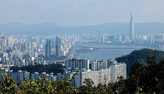 서울 중구 남산에서 바라본 아파트 단지. /뉴스1