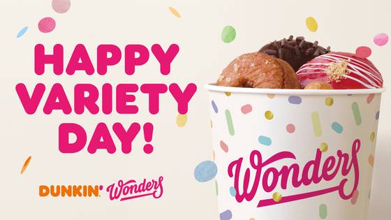 던킨이 ‘원더스’ 론칭 1주년을 맞아 26일까지 도넛 버킷 이벤트와 경품 행사를 연다. 사진 SPC던킨