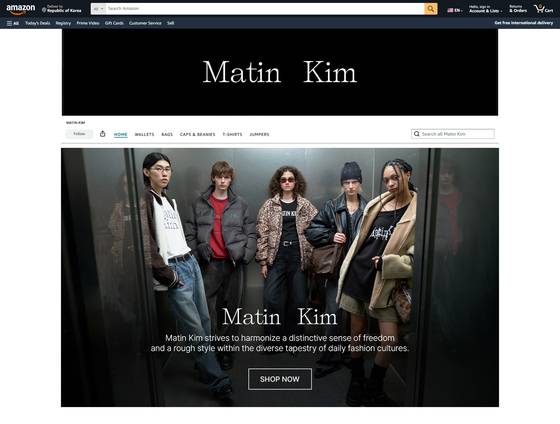 Korean fashion brand Matin Kim, operated by Hago Haus, officially launched on Amazon on Oct. 20 as part of its expansion into the North American online market. [HAGO HAUS]