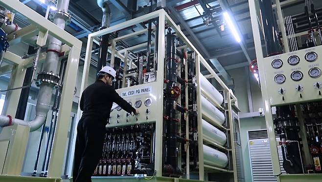 SK실트론 구미 2공장에 위치한 초순수 국산화 실증 플랜트. 한국수자원공사