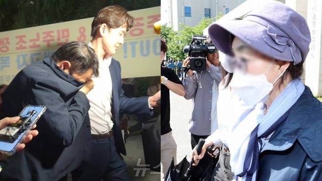 김 여사 오빠 김진우씨(왼쪽)와 김 여사 모친 최은순씨(오른쪽). /사진=뉴스1