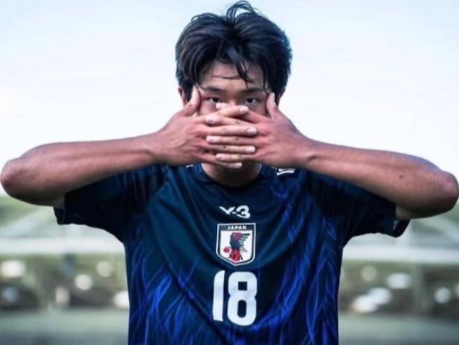 가수 김정민의 차남이자 축구선수 김도윤(일본명 다니 다이치·사간 도스)이 일본 국가대표로 17세 이하(U-17) 월드컵에 출전한다. /사진=일본축구협회(JFA)홈페이지 캡처