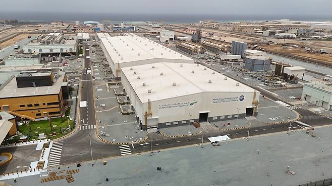 두산에너빌리티의 사우디 슈아이바3 해수담수화 플랜트 전경. [두산에너빌리티 제공]