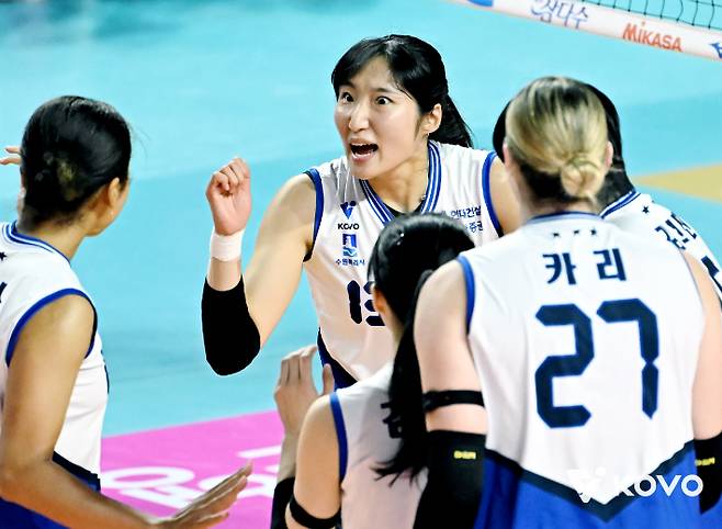 현대건설 정지윤. 한국배구연맹