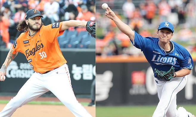 (왼쪽부터) 코디 폰세, 최원태