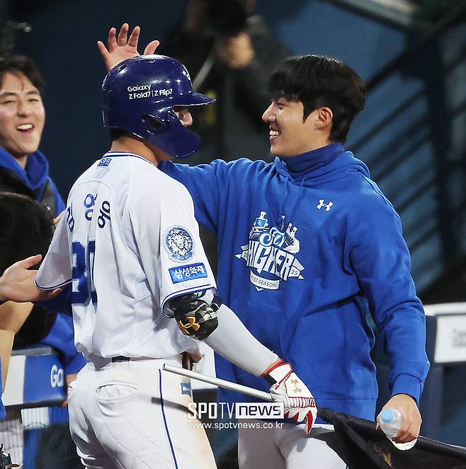 ▲ 김영웅, 원태인 ⓒ곽혜미 기자