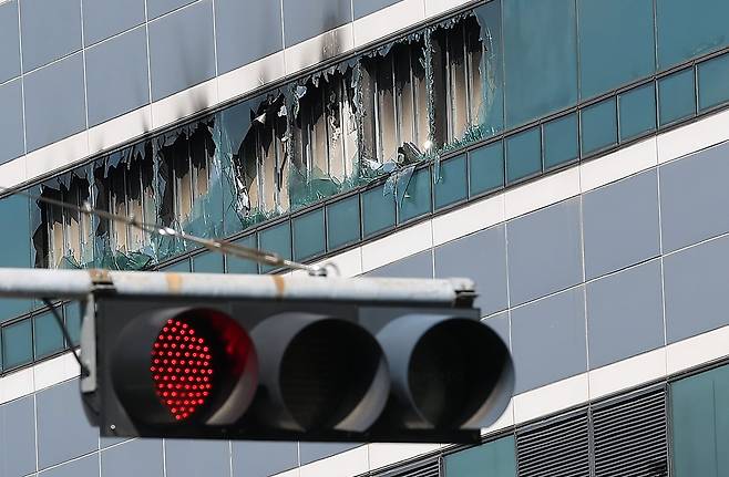 대전 유성구 국가정보자원관리원 화재현장. /뉴스1