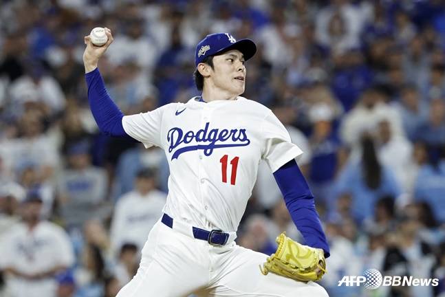 NLCS에서 다저스의 뒷문을 책임진 사사키. /AFPBBNews=뉴스1
