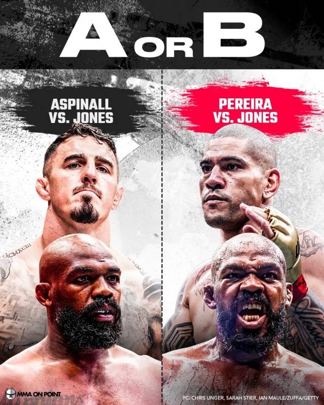 아스피날에게 있어 한 가지 변수는 ‘라이트헤비급 챔피언’ 알렉스 페레이라의 헤비급 월장이다. 그는 존스와의 맞대결을 원하고 있으나 어쩌면 아스피날의 상대가 될 가능성도 있다. 물론 맞대결 성사까지의 과정이 쉽지는 않겠지만 말이다. 아스피날에게 있어 간을 꺾은 후 이 흐름을 반전시킬 최고의 매치업은 존스, 또는 페레이라전이 될 것이다. 사진=MMA 온 포인트 SNS