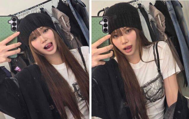 투스젬을 한 김채원/김채원 개인 SNS