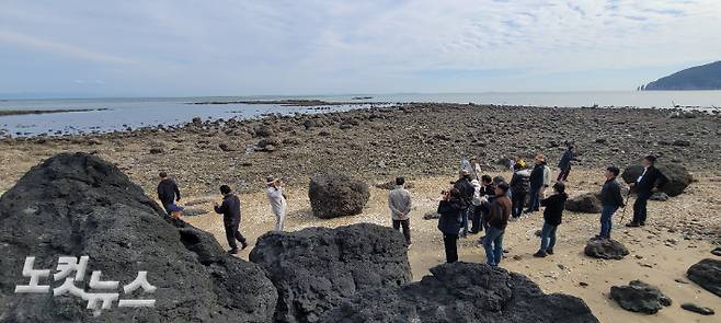 제주도를 연상케 하는 백령도 진촌리 현무암 지대 모습. 점박이물범의 서식지이기도 하다. 박창주 기자