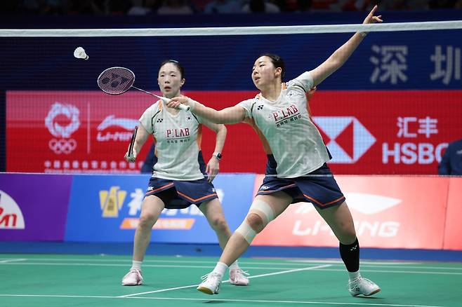 김혜정(왼쪽)과 공희용.  AFP연합뉴스