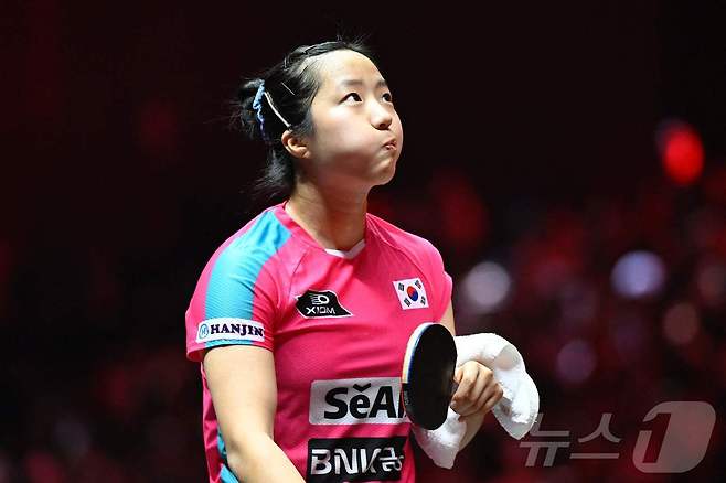 신유빈. ⓒ AFP=뉴스1